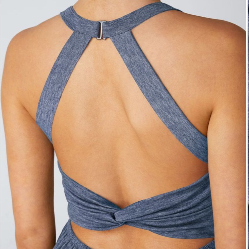 HALARA Heathered Navy Racerback Jumpsuit - Picture 4 of 5